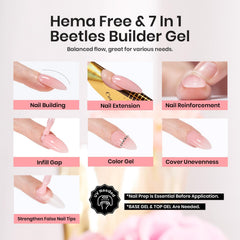 Beetles gel de construcción con brocha para aplicación precisa