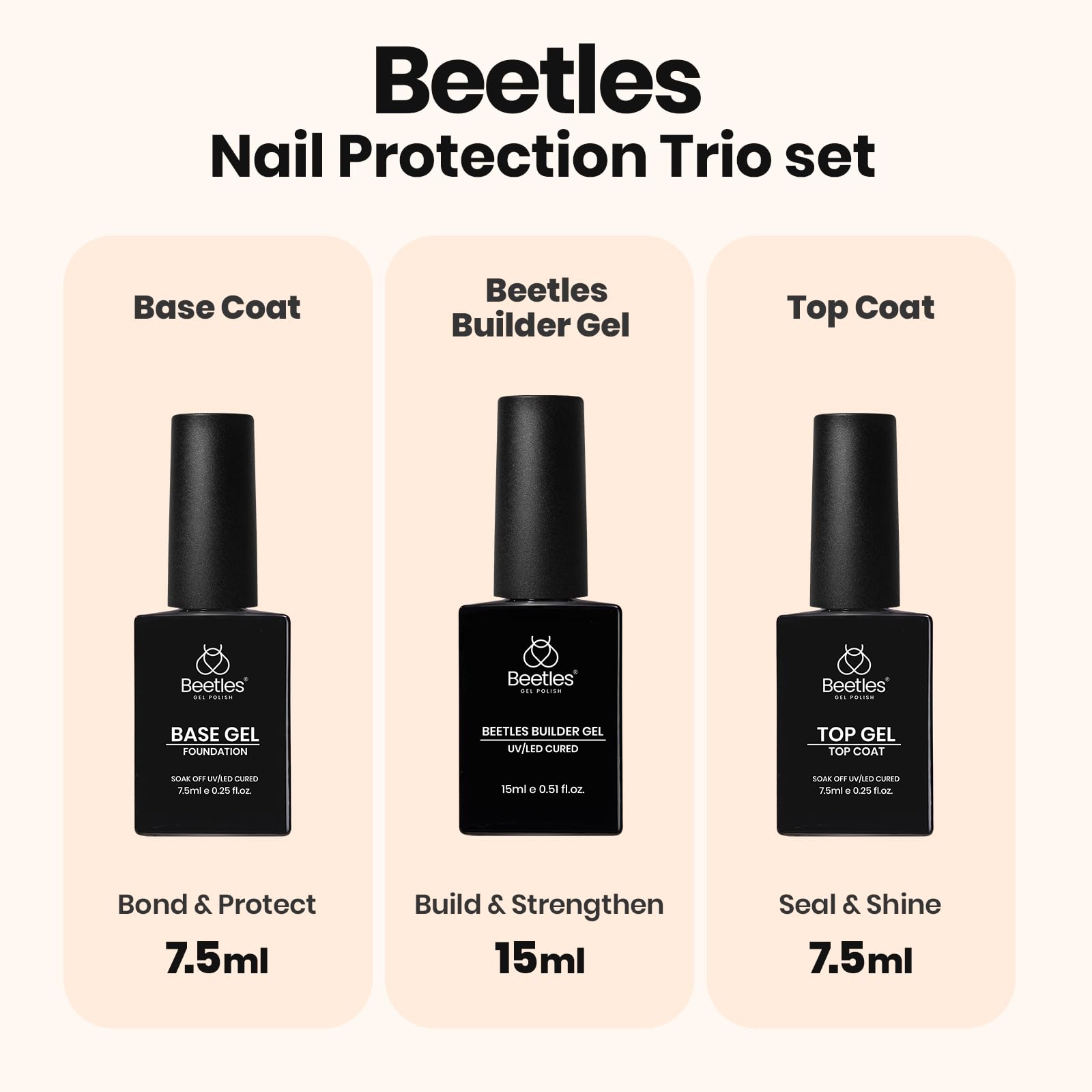 Beetles Builder Gel base coat improves adhesion for longer-lasting nails
