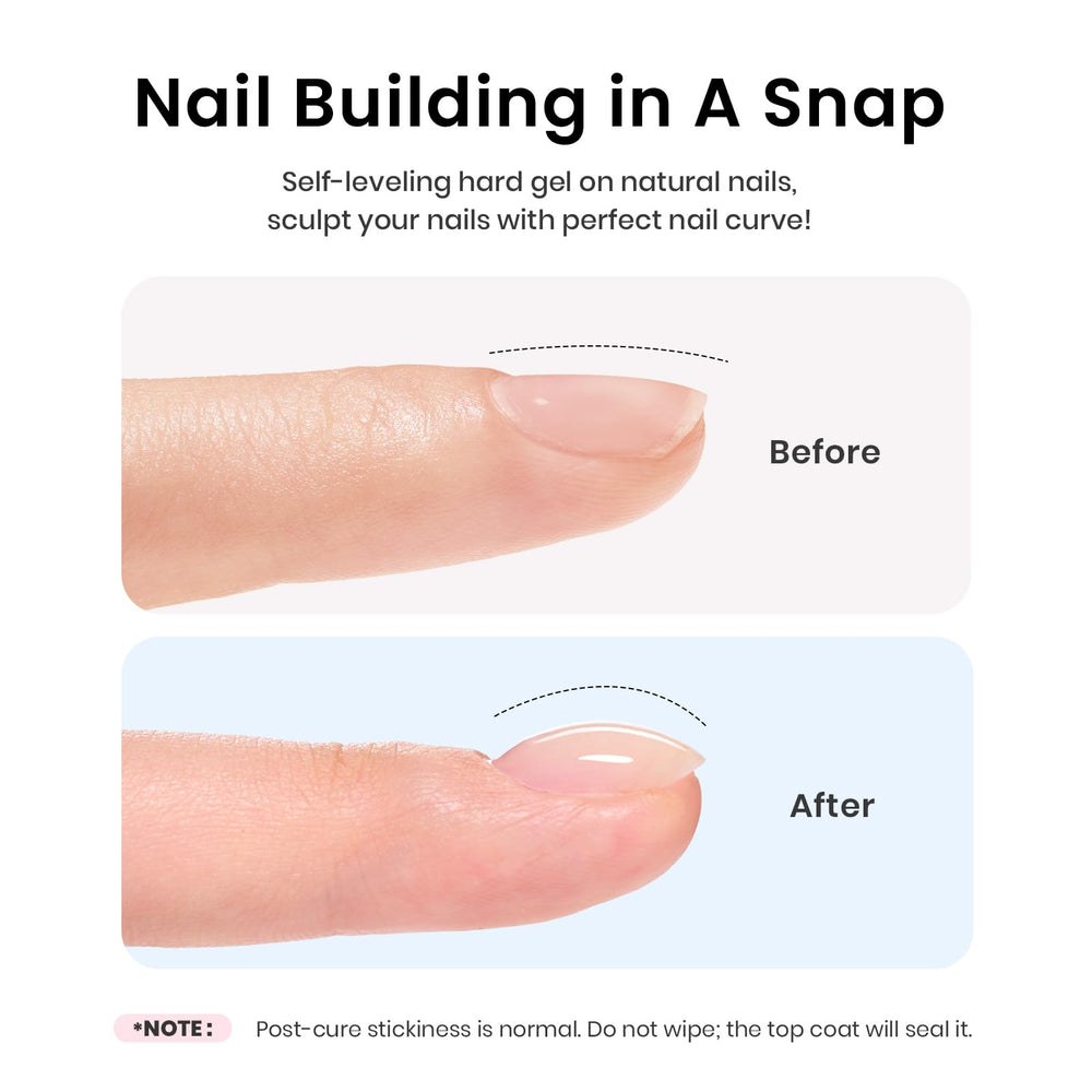 Beetles Builder Gel extension corta-media: crea extensiones cortas a medias con control.