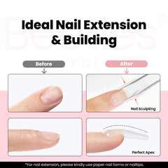 Formas de uñas 100 piezas para construir prolongaciones seguras.