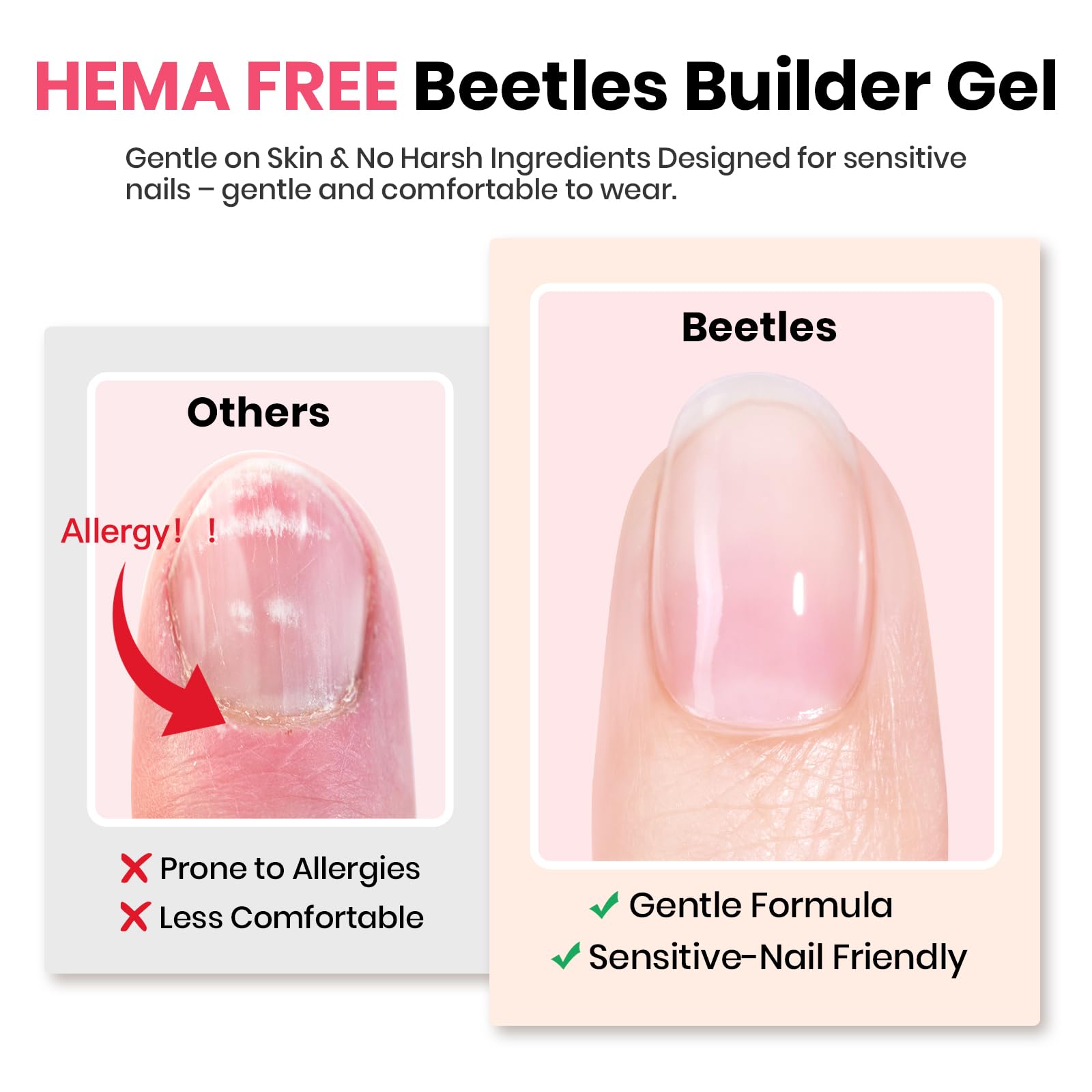 Beetles Builder Gel Set base and top coat provide lasting shine and strong adhesion