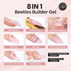 Beetles Builder Gel Set Nude Pink shades for everyday elegance and natural overlays