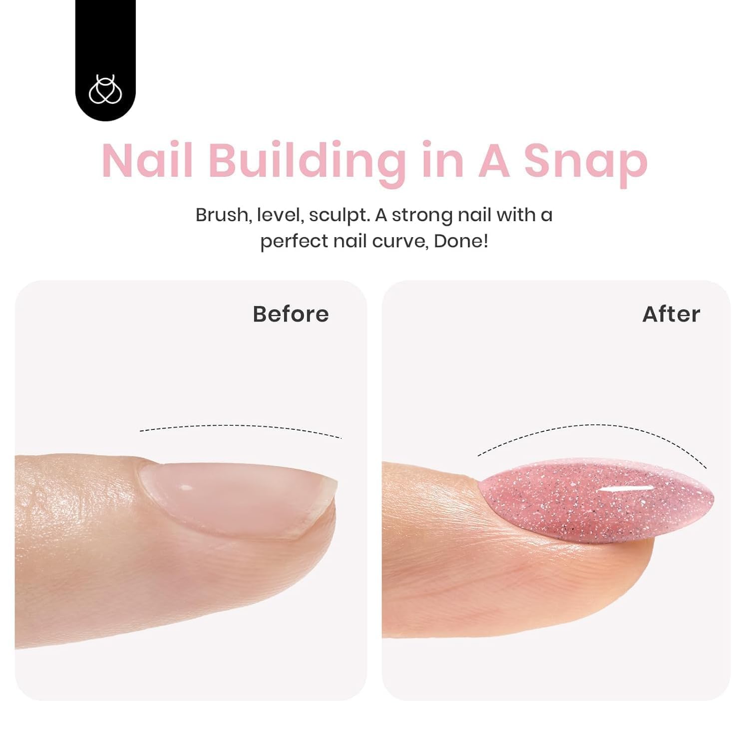 Tono nude marrón de Beetles Builder Gel para un look neutro