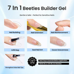 Beetles Builder Gel facilita aplicación suave y sin olores.