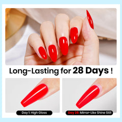 Beetles Capa Superior Gel uñas, durabilidad de 28+ días con aplicación correcta.