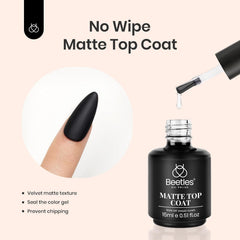Beetles capa superior mate 15 ml: acabado elegante y satinado.