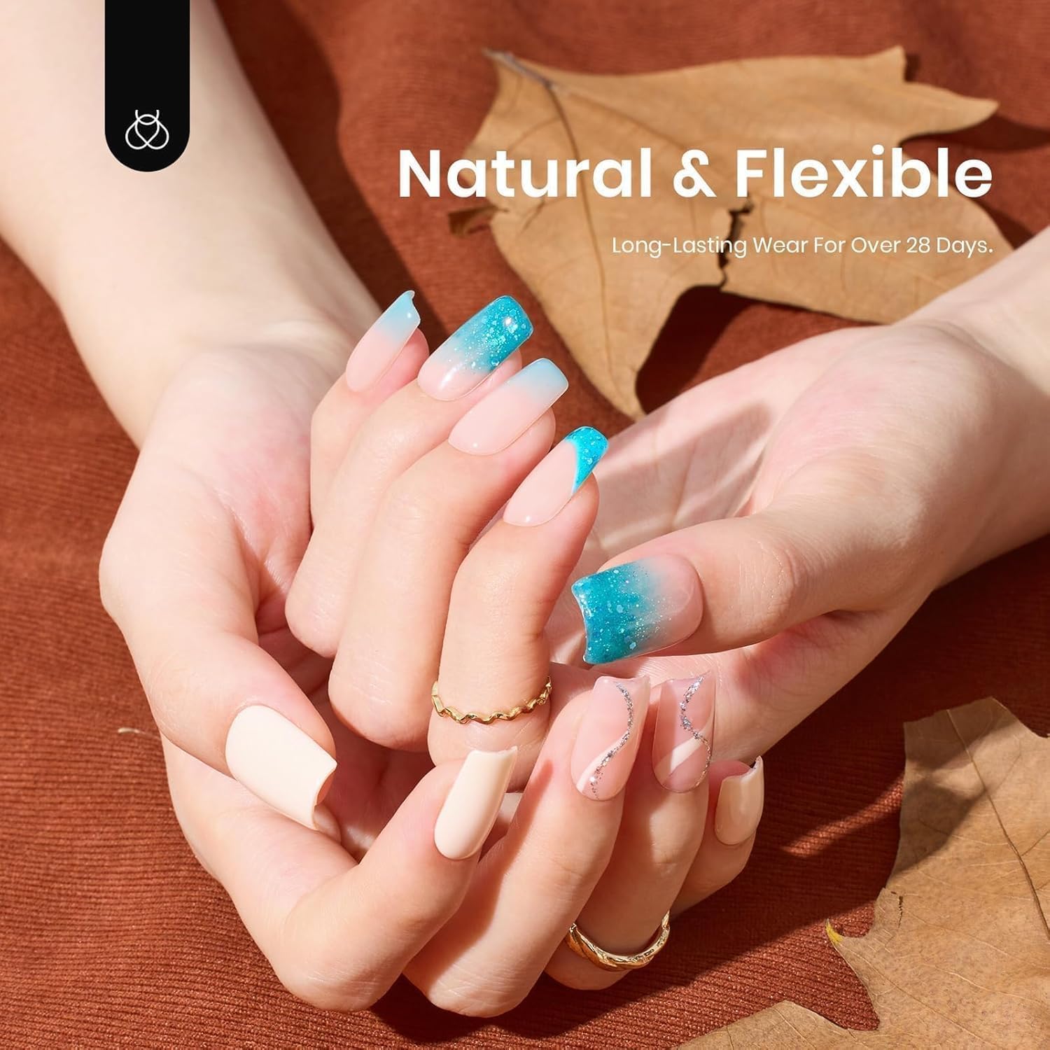 Beetles conjunto de uñas para manicura fácil y duradera en casa.
