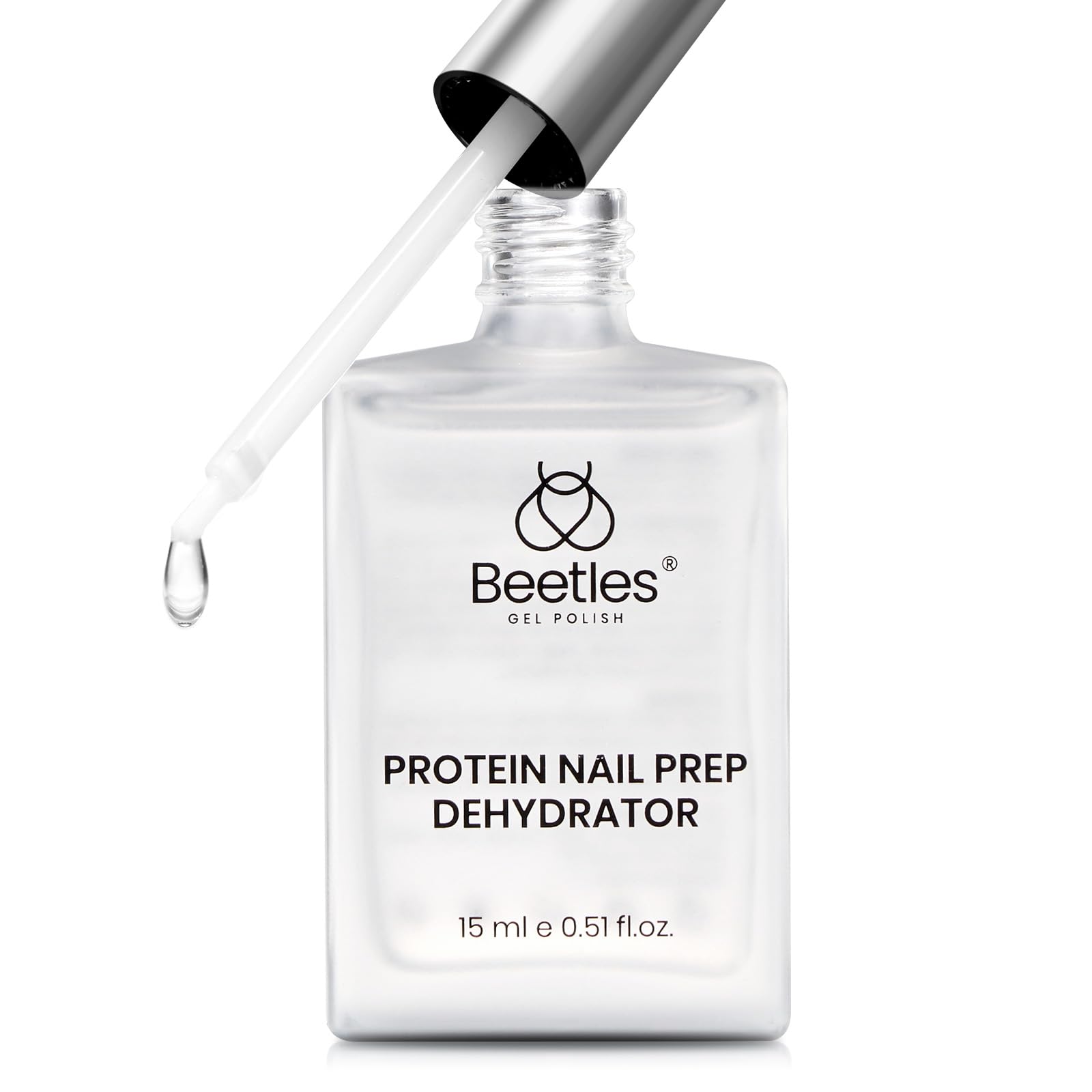 Beetles deshidratante de uñas 15 ml, botella, mejora la adhesión y secado al aire.