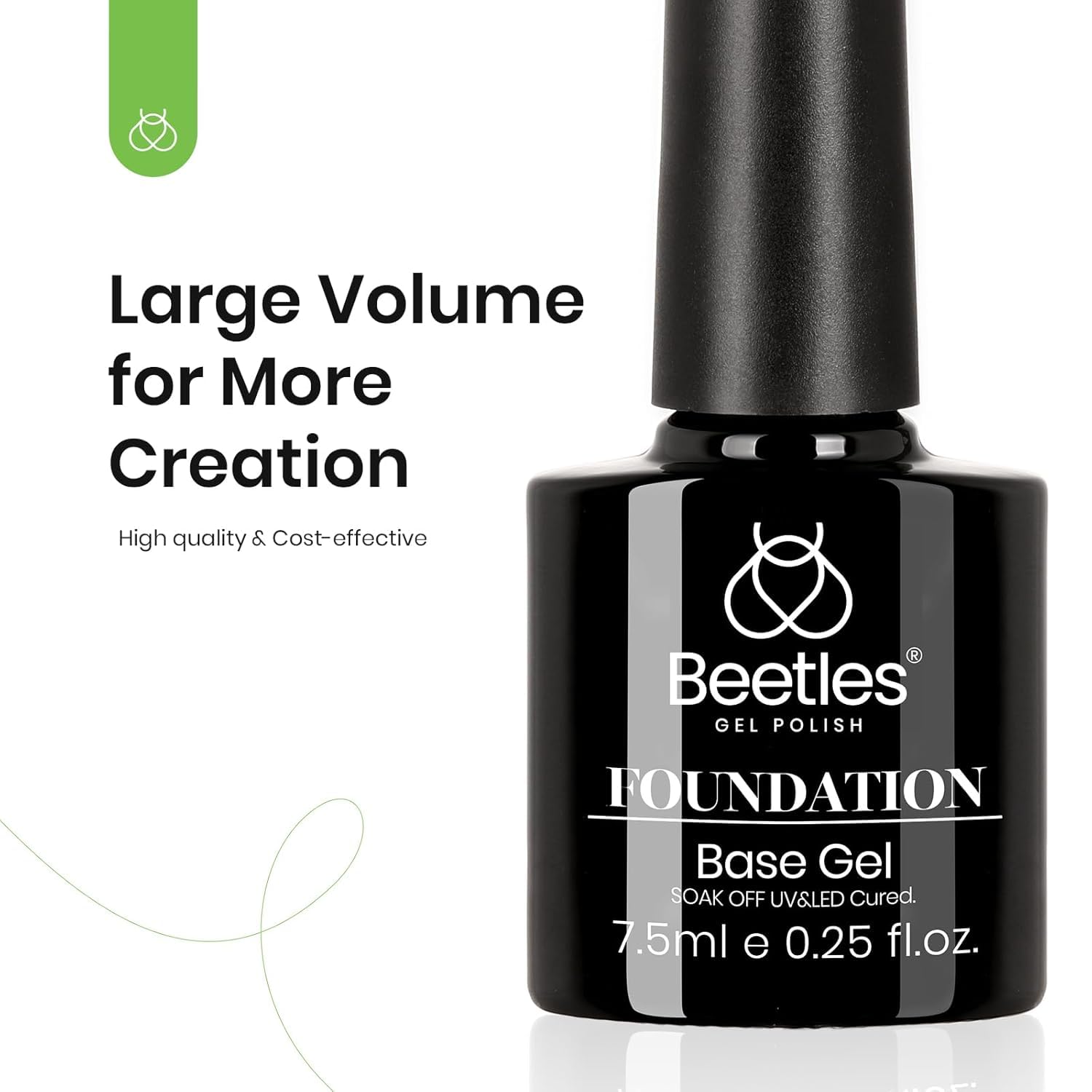Beetles Arte en uñas con gel de construcción para diseños personalizados.