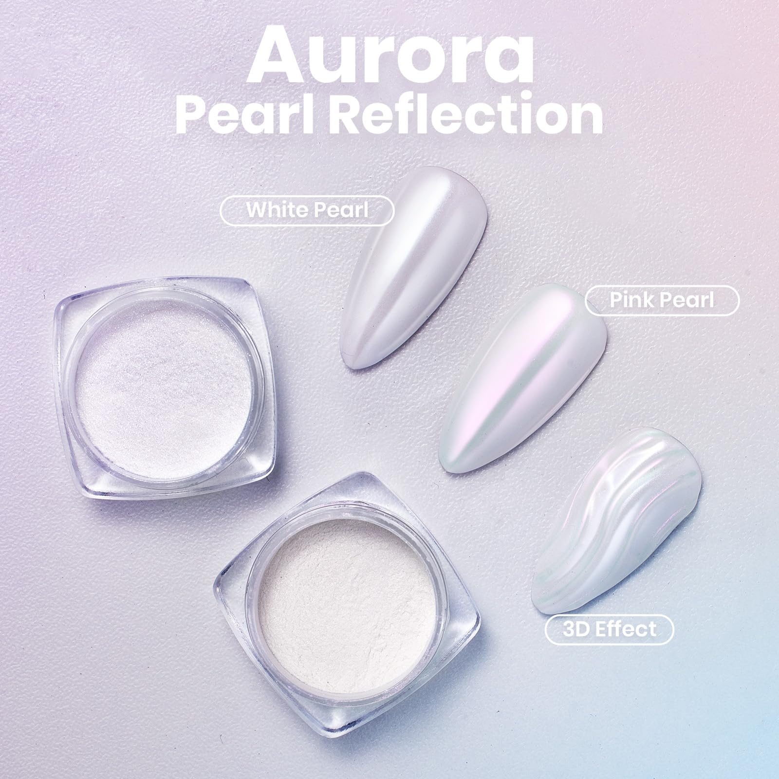 Beetles efecto Aurora Perla, brillo irisado en uñas