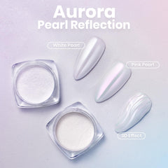 Beetles efecto Aurora Perla, brillo irisado en uñas