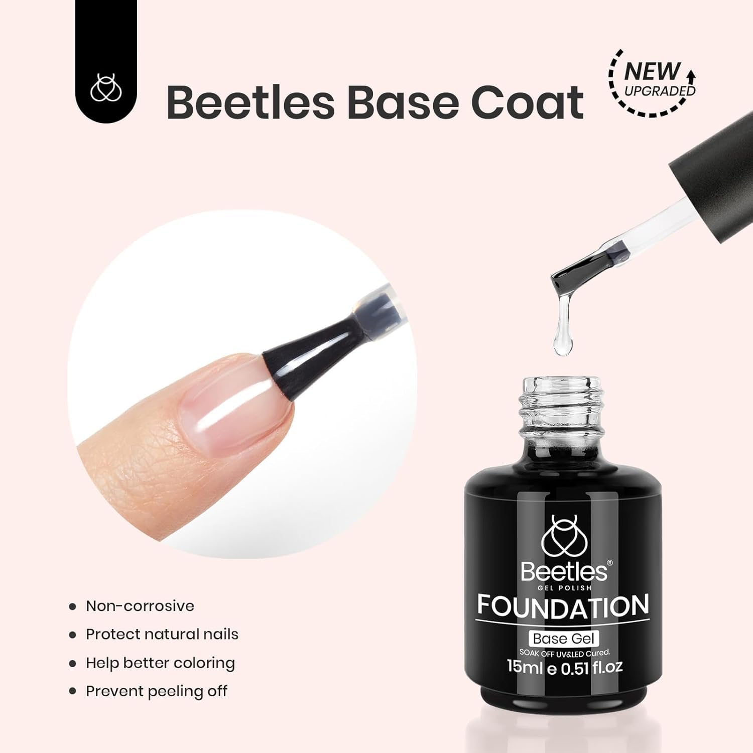Beetles esmalte gel 15 ml: compatible con uñas naturales y artificiales.