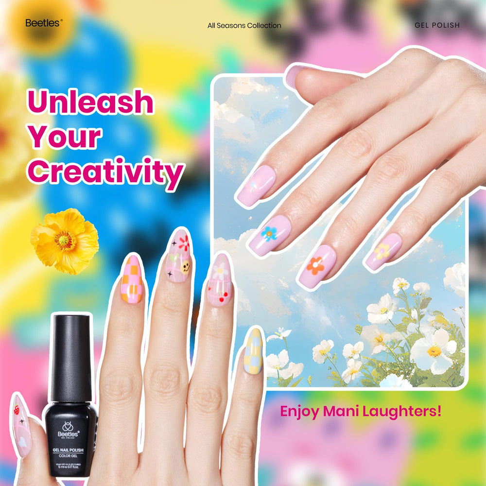 Beetles Gel Polish Capa Base Doodle Dreams, base para adherencia y acabado liso.