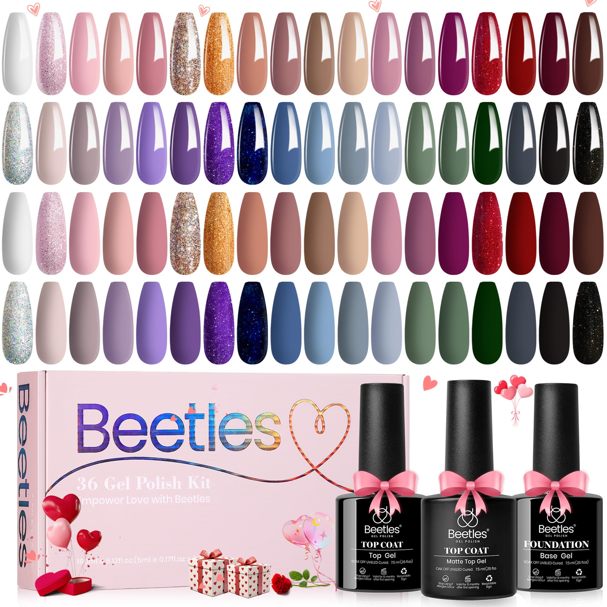 Beetles Esmalte Gel Rosado para uñas brillantes y femeninas