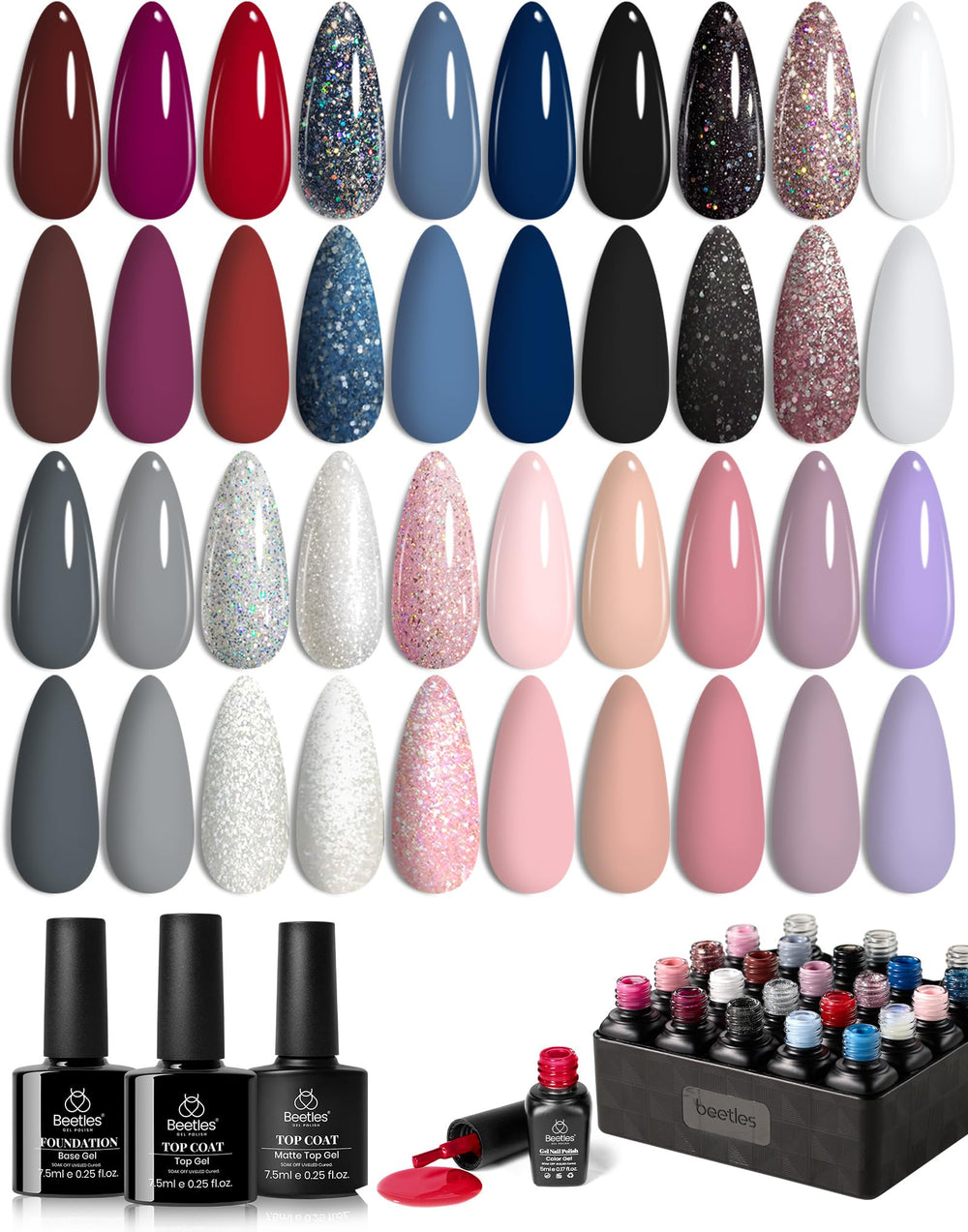 Beetles gel polish kit Modern Muse con 20 colores para looks versátiles