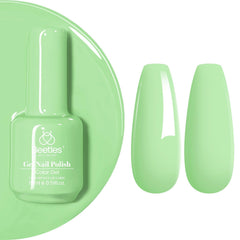 Beetles gel de uñas menta verde: botella de 15 ml para manicuras duraderas.