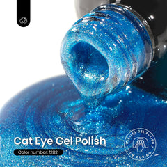Beetles Esmalte Gel ojo de gato azul ofrece brillo duradero y acabado suave