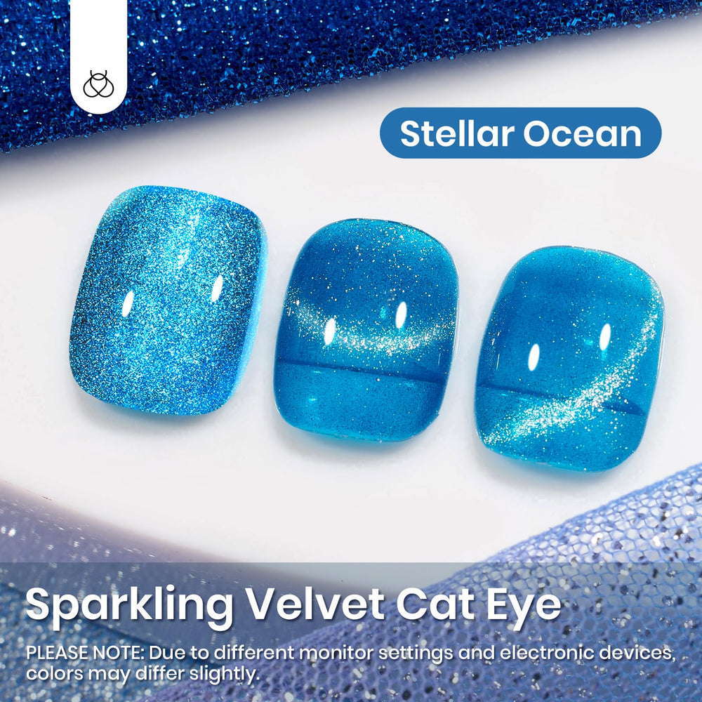 Beetles Esmalte Gel ojo de gato azul con imán facilita diseño casero rápido