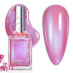 Beetles Gel Polish Rosado Perla en frasco, brillo elegante.