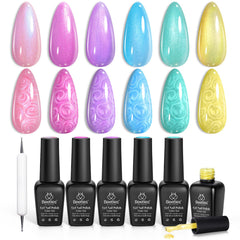 Beetles Esmalte Gel Pearl Rosa Concha, brillo perlado para uso diario