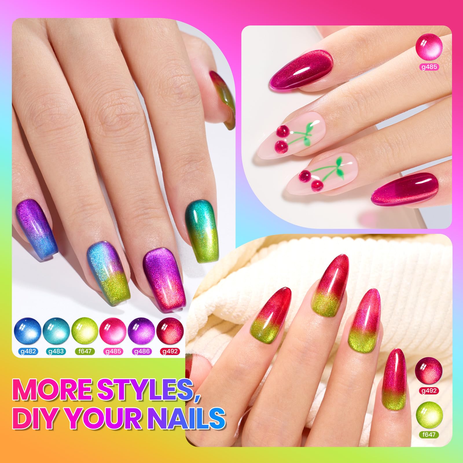 Beetles Esmalte Gel Prisma: brillo duradero para manicura elegante.