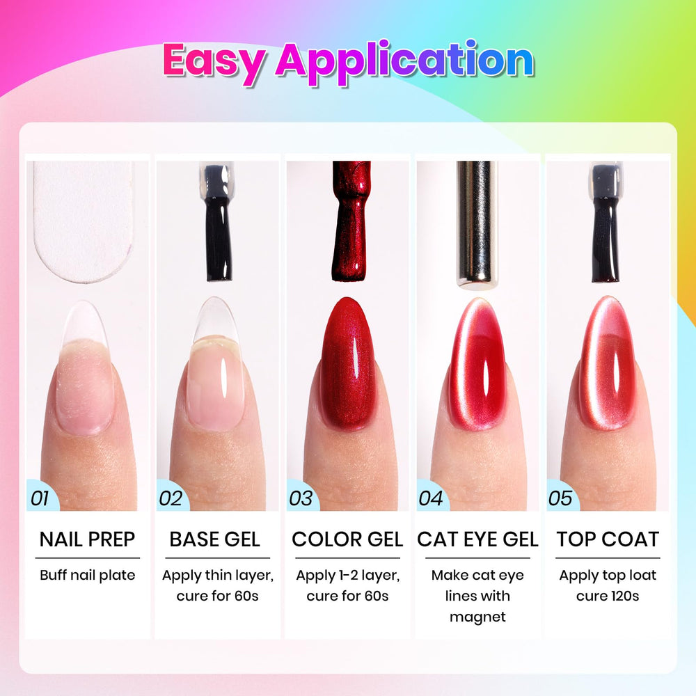 Beetles Esmalte Gel Prisma: pack de seis colores para manicura rápida.