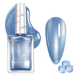 Beetles esmalte azul lago perlado para uñas elegantes y duraderas.