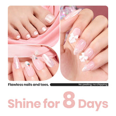 Beetles Esmalte Rosado Perla: pincel preciso para una aplicación uniforme.
