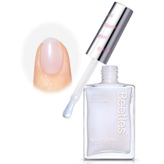 Beetles Esmalte Uñas Jelly Blanco, cobertura cremosa con acabado lechoso.