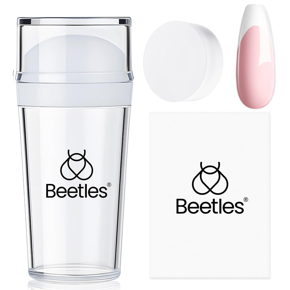 Beetles estampador corto transparente para colocación precisa del diseño en uñas