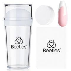 Beetles estampador corto transparente para colocación precisa del diseño en uñas