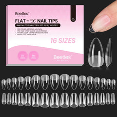 Beetles Flat-X: tips forma almendra-ataúd corto para ajuste cómodo y duradero