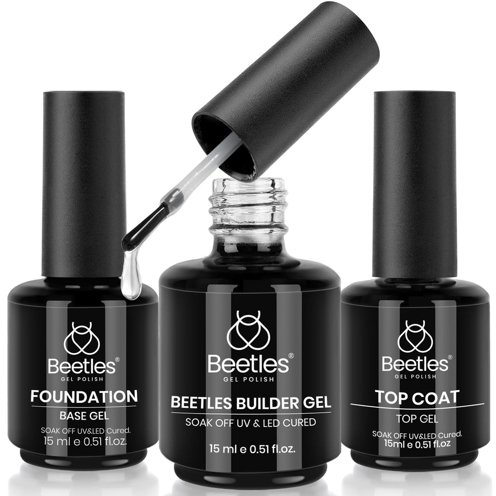 Beetles gel de construcción: conjunto para uñas con brillo duradero.