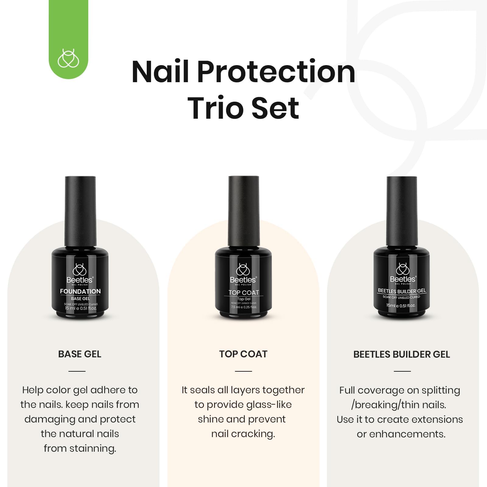 Beetles gel de construcción para extensiones de uñas, aplicación fluida.