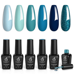 Beetles gel de uñas azul navy profundo, acabado duradero para uñas elegantes