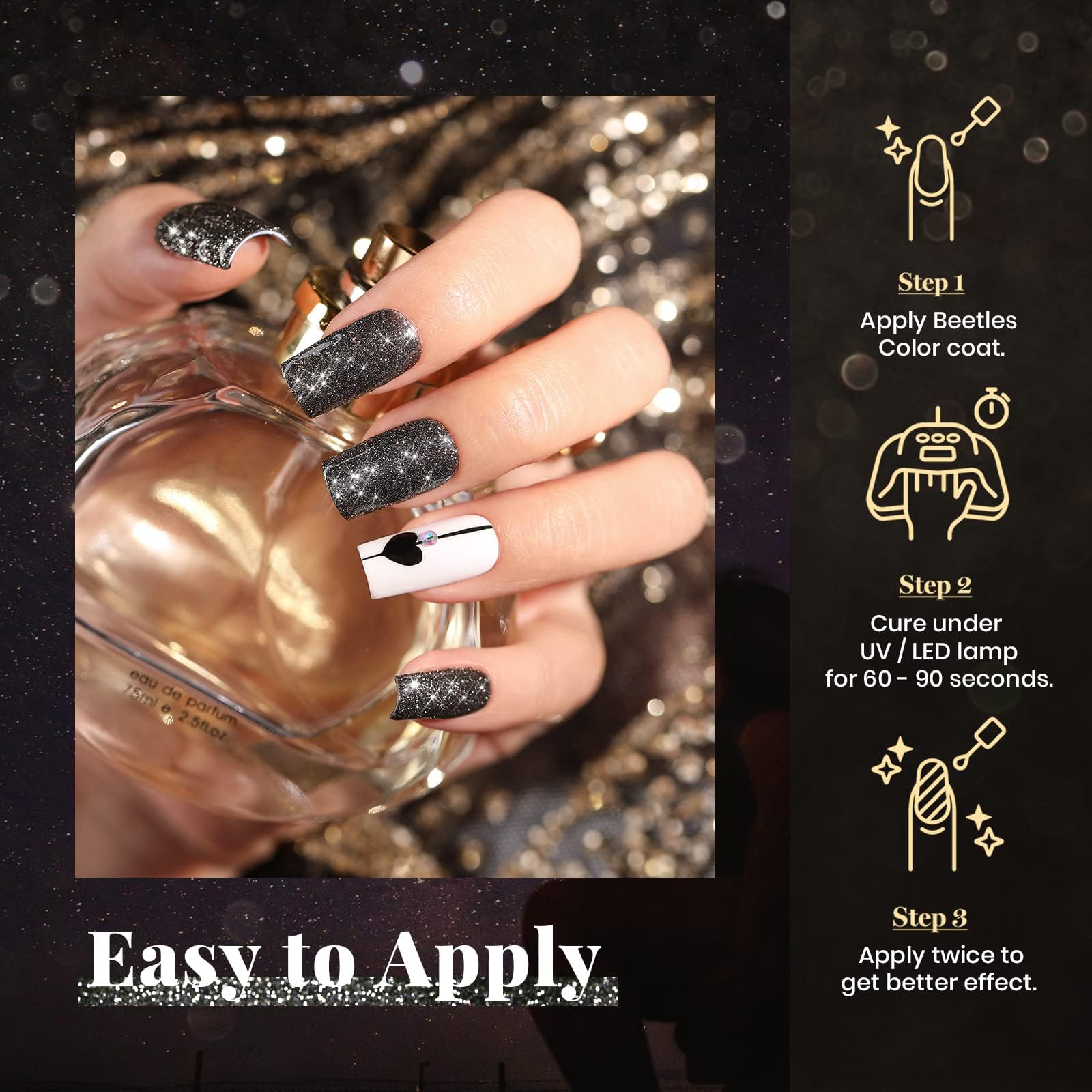 Beetles Gel UV, lámpara de secado rápido para uñas.
