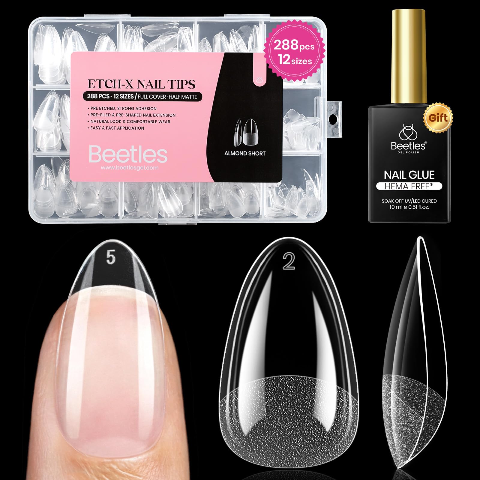 Beetles Kit de Uñas de Gel Etch-X: conjunto listo para uñas caseras.