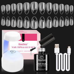 Beetles kit de uñas en gel con forma almendra para manicuras en casa.