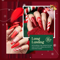 Beetles Gel Polish burdeos con brillo, añade profundidad y glamour.