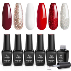 Beetles Gel Polish estuche navideño con bastones de caramelo, ideal regalo.