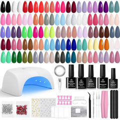 Beetles Gel Nail Polish Kit con lámpara UV para uñas perfectas en casa.