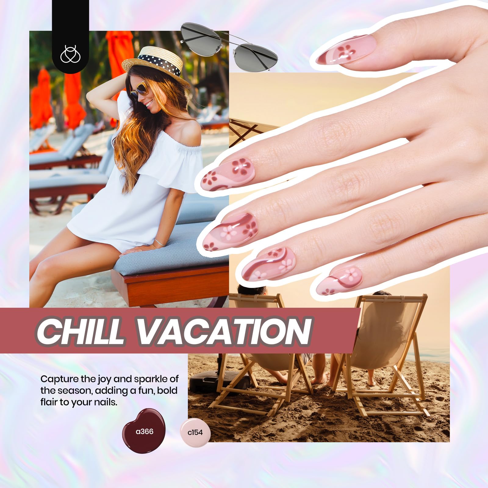 Beetles Gel Nail Polish Kit capa superior con destellos de 7,5 ml para efectos brillantes
