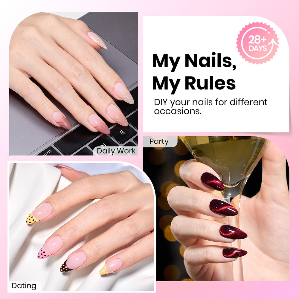 Beetles Gel Nail Tips Almond Curve-EX vienen 16 tallas para ajuste preciso y cómodo.