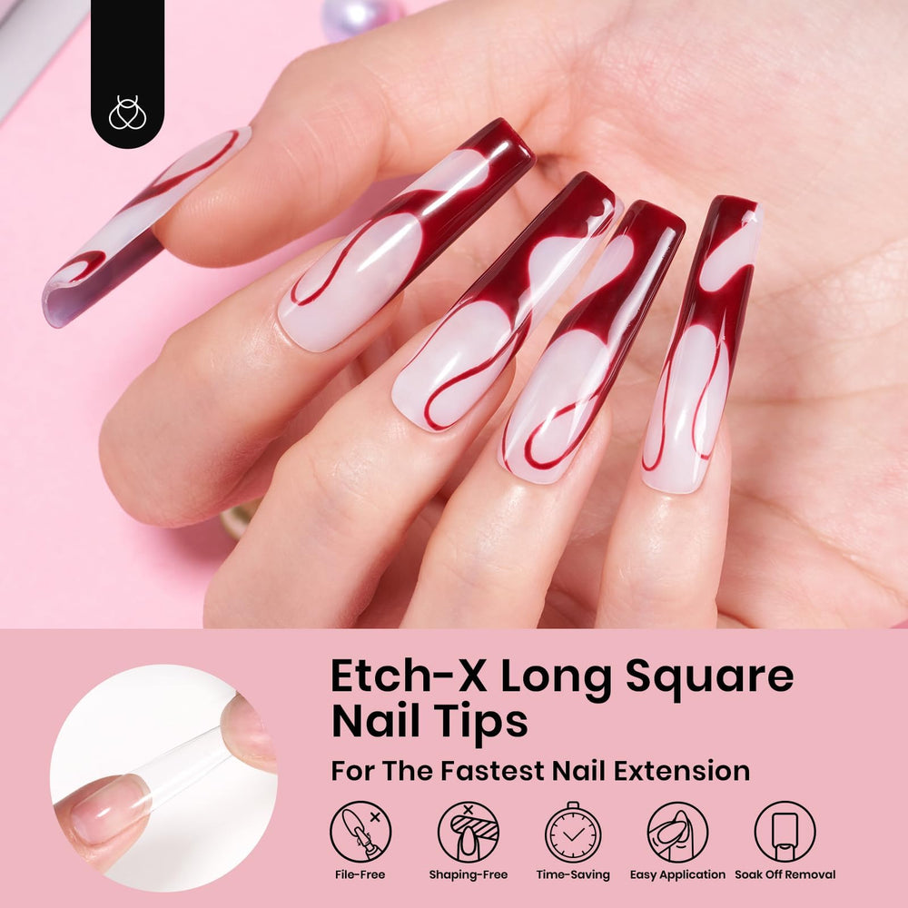 Beetles Gel Nail Tips numeradas 0-9 para encontrar la talla.