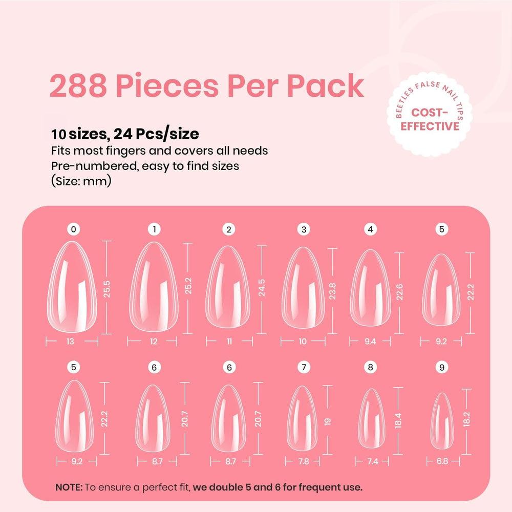 Beetles Gel Nail Tips: puntas preformadas listas para usar, ahorro de tiempo.