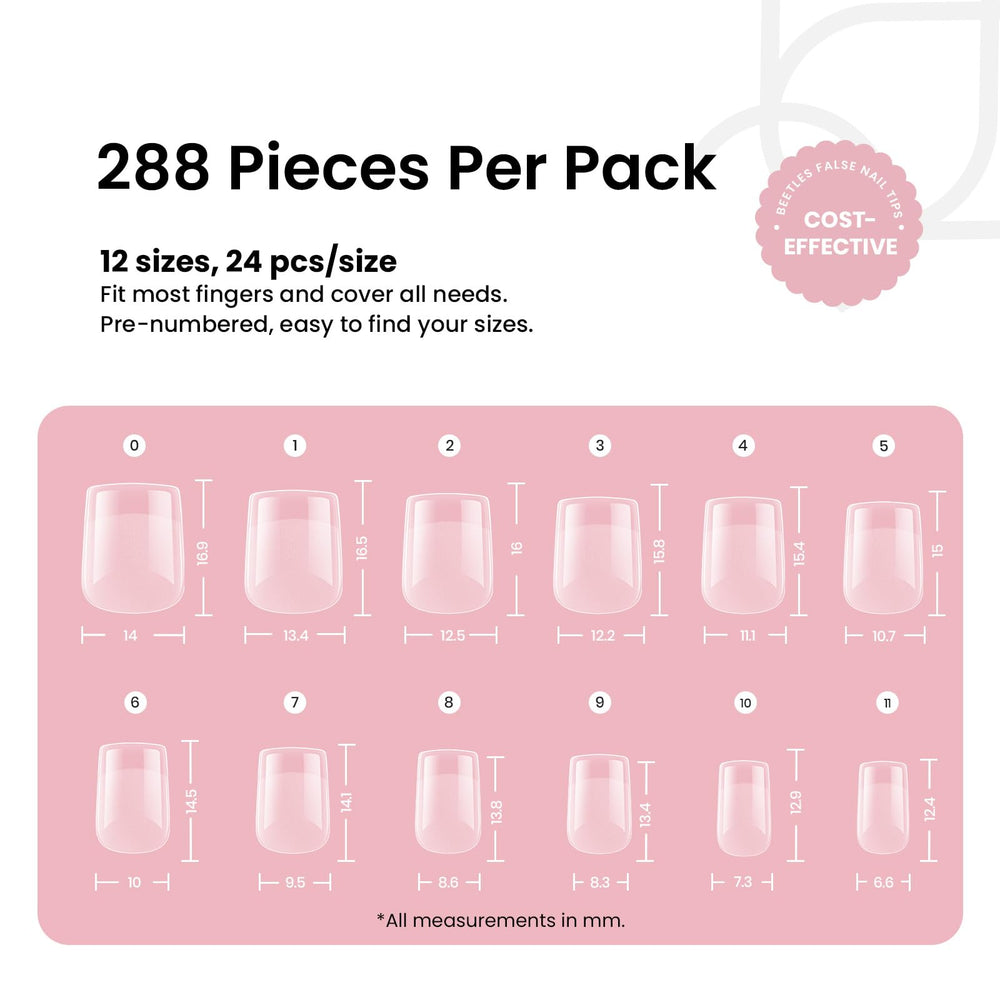 Beetles Puntas de Uñas de Gel: resistentes y duraderas para uñas extendidas.