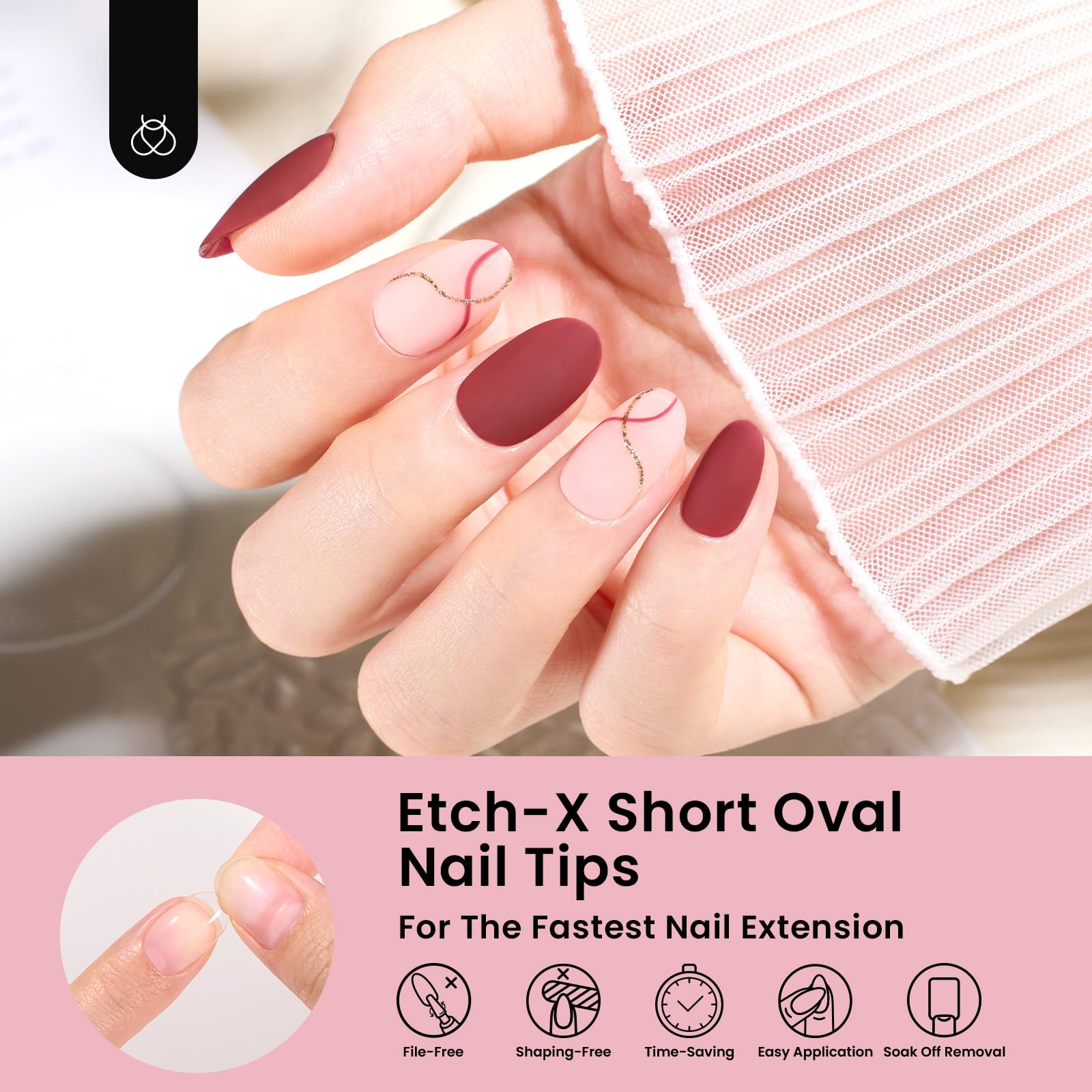 Beetles Gel Nail Tips resistentes, mayor durabilidad para uñas extendidas.