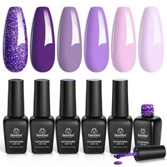 Beetles Grapevine morado: muestra de color para uñas, tono suave