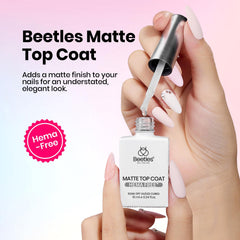 Beetles Gel Polish Matte Top Coat mate: efecto mate suave para looks modernos