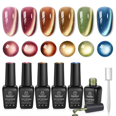 Beetles Gel Polish Ojo Gato Dorado, efecto ojo de gato deslumbrante para uñas elegantes.